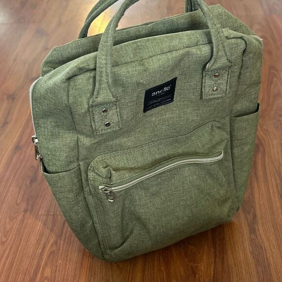 Anello medium backpack day pack water bottle carrier green